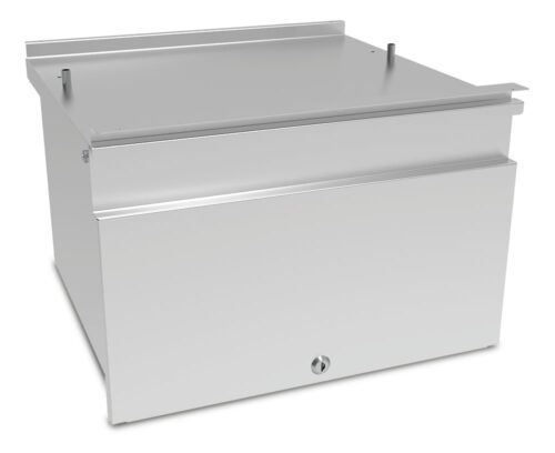 Cajón y tolva inox a acoplar por el cliente con tirador horizontal Fricosmos