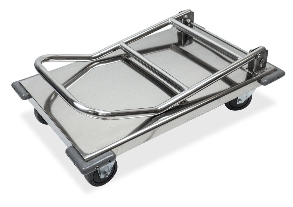 Carro de plataforma inox con asa retráctil Fricosmos