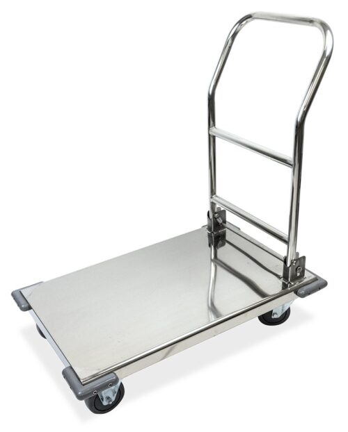 Carro de plataforma inox con asa retráctil Fricosmos