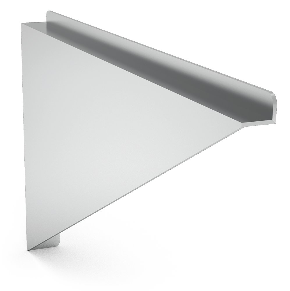 Cartela recta inox para estante mural Fricosmos 265x20x200 mm