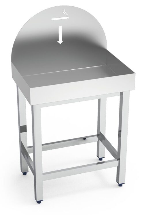 Cenicero inox con soporte y depósito de arena Fricosmos 600x400x1050 mm