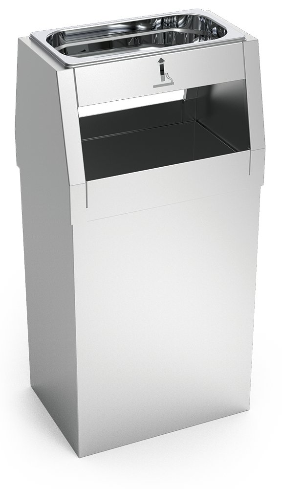 Cenicero inox papelera Fricosmos 360x258x733 mm