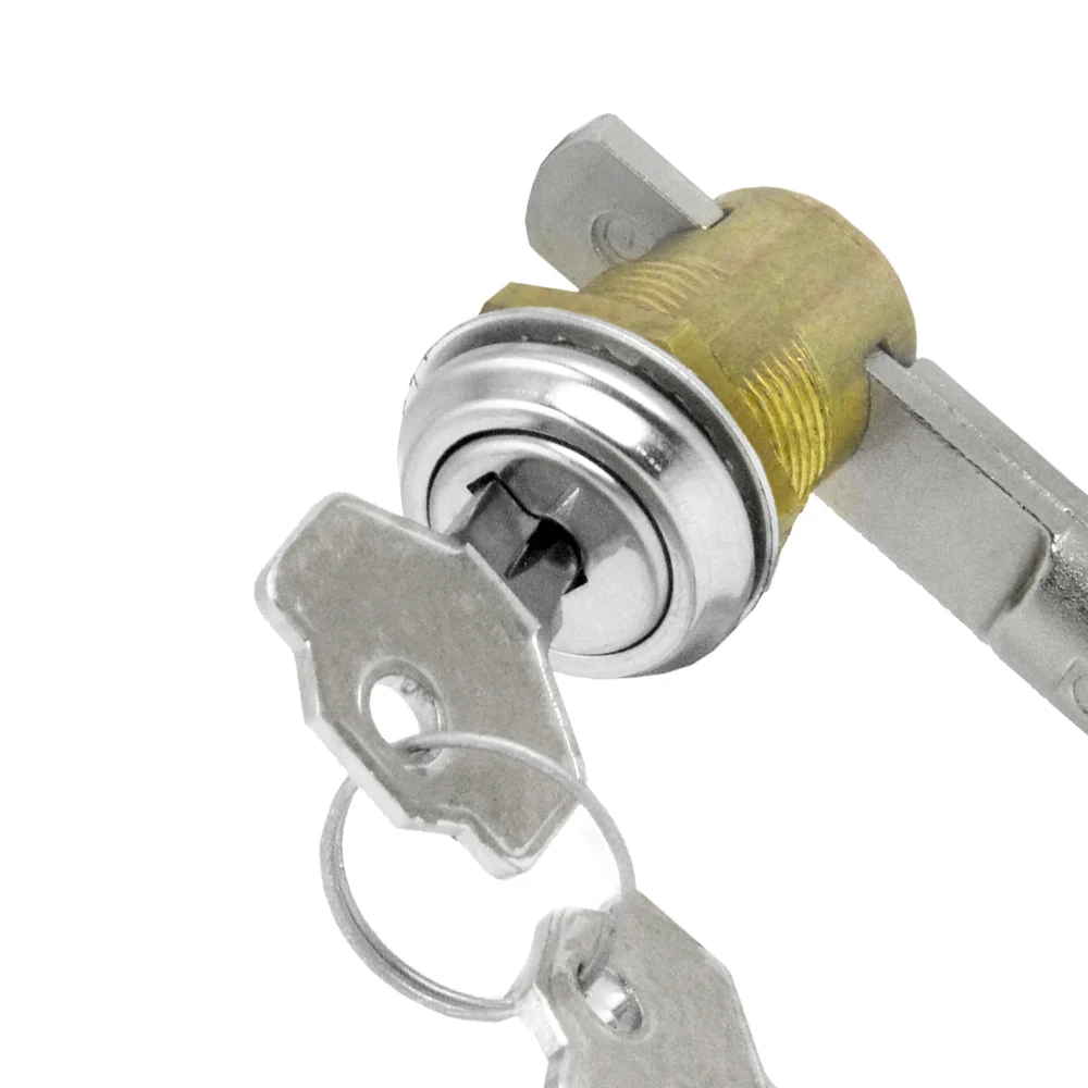 Cerradura S-3 de latón cromado, modelo pequeño · vista 3