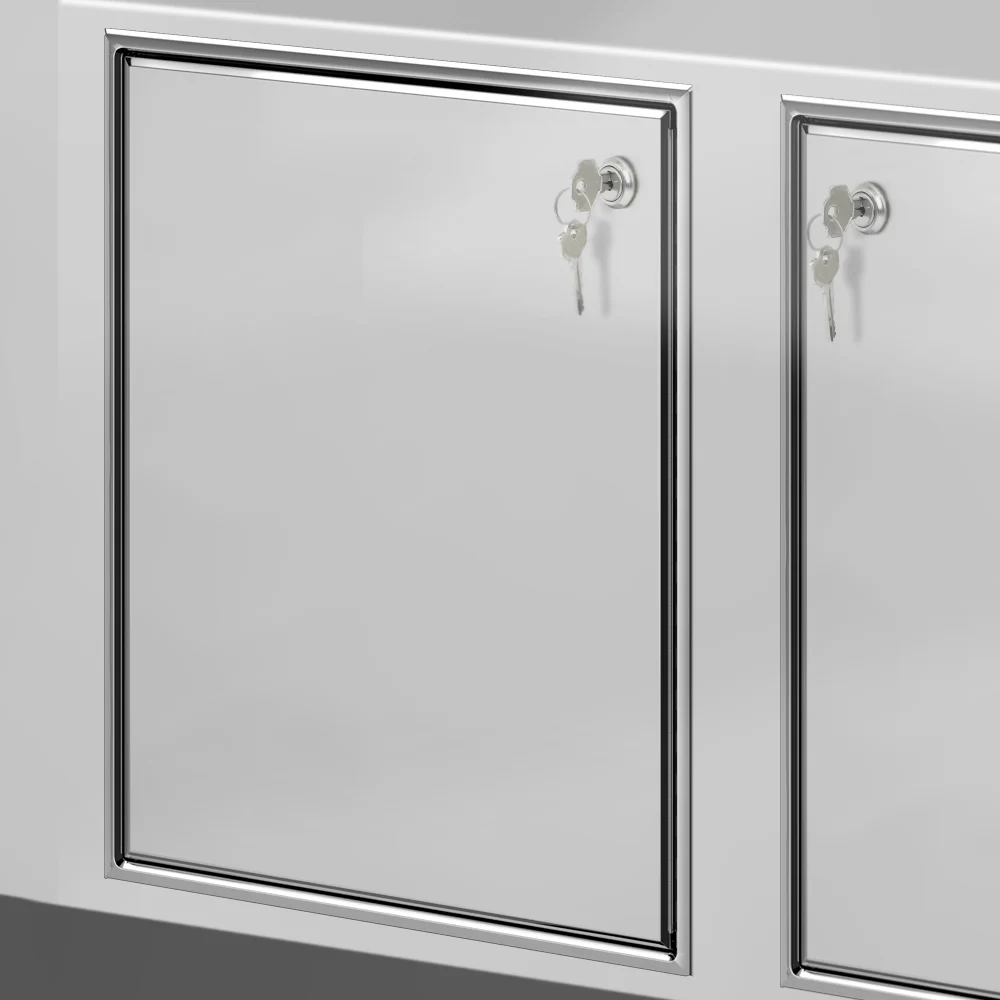 Cerradura S-3 de latón cromado, modelo pequeño · vista 4