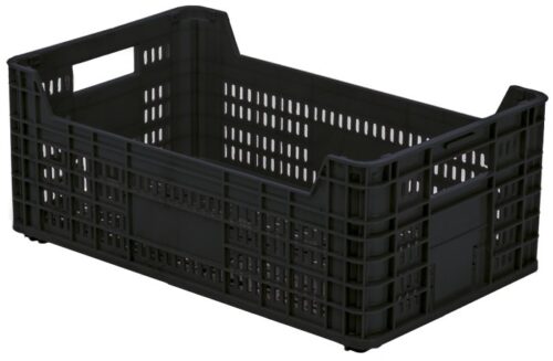 Cesta alimentaria negra Fricosmos 500x300x200 mm