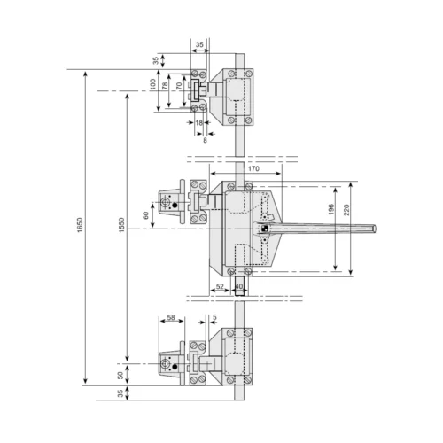 Cremone latch G-225 chrome – image 2