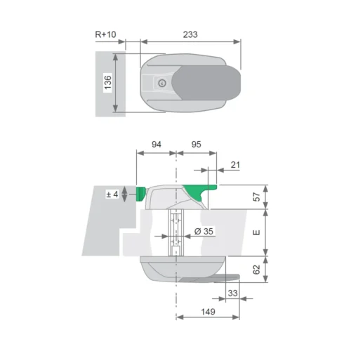 Latch G-5431 A 116-165 mm – image 2
