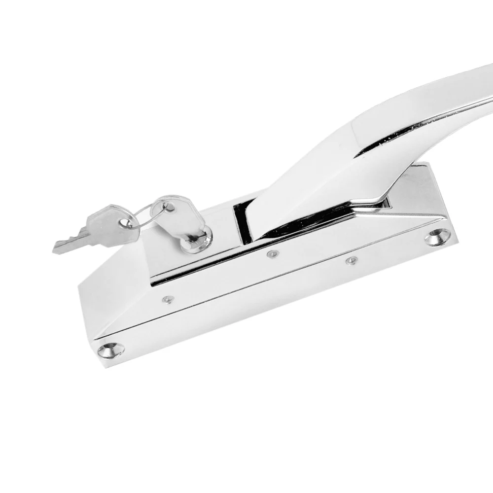 G-686 curved zamak handle latch with C striker · view 3