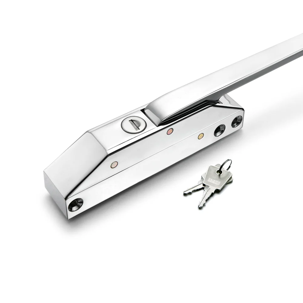 G-695 chrome zamak handle latch with C striker · view 3