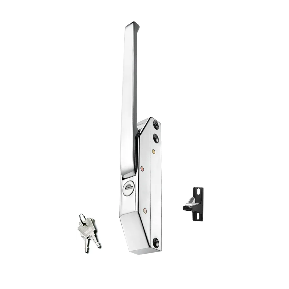 G-695 chrome zamak handle latch with C striker