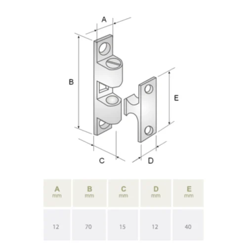 BLG/M brass roller catch with stainless rollers · view 2