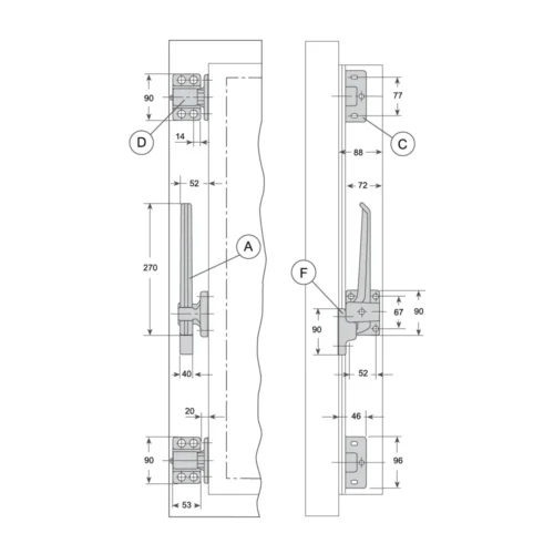 Latch I-006-D right – image 2