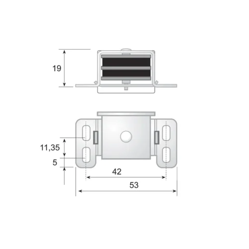 MAG/01-A aluminium magnetic catch · view 2