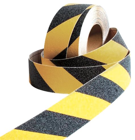 Cinta antideslizante adhesiva amarillo/negro Fricosmos