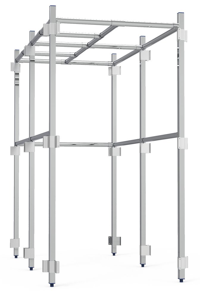 Columna central inox para estructura de cámara de tubo Fricosmos
