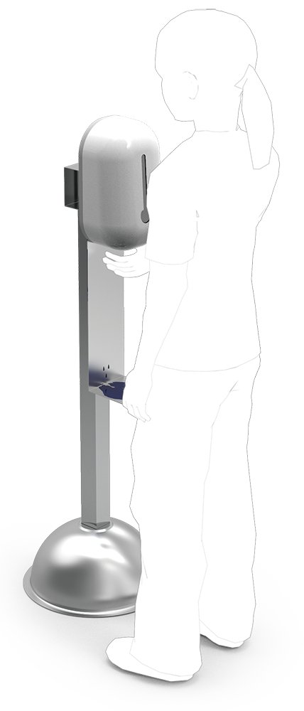 Columna con dispensador de gel hidroalcohólico especial para niños Fricosmos