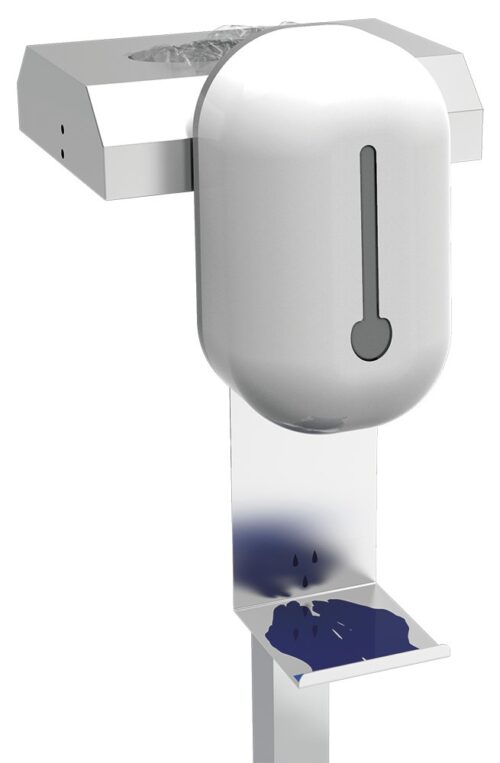Columna mixta para guantes y dispensador electrónico de gel Fricosmos