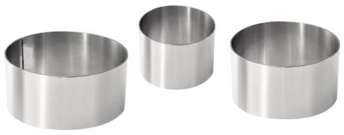 Conjunto de 3 aros de emplatar en acero inox Fricosmos