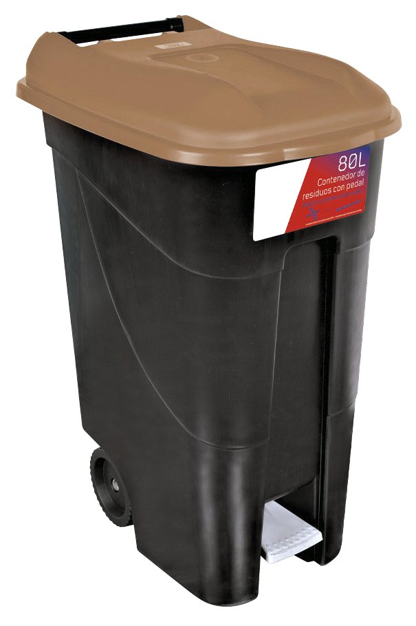 Contenedor de desperdicios 80L serie GO Marrón Fricosmos