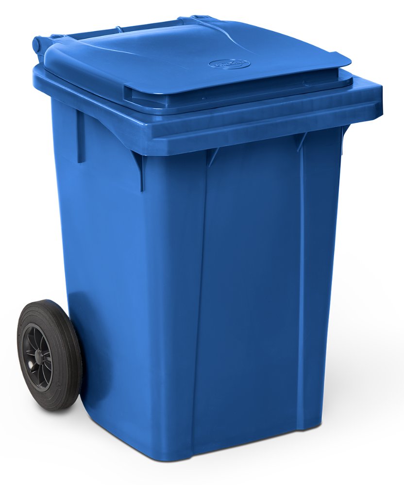 Contenedor de desperdicios con tapa y ruedas azul 60 lts Fricosmos