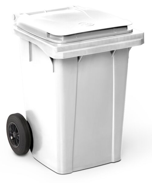 Contenedor de desperdicios con tapa y ruedas blanco 60 lts Fricosmos
