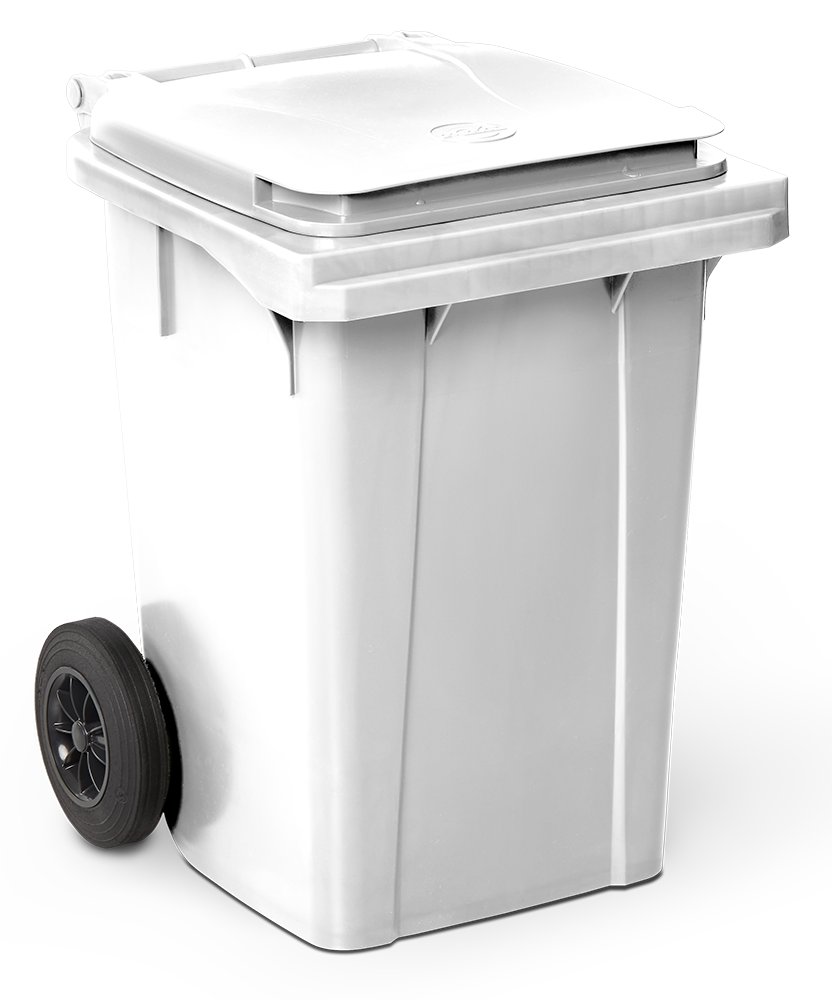 Contenedor de desperdicios con tapa y ruedas blanco 60 lts Fricosmos