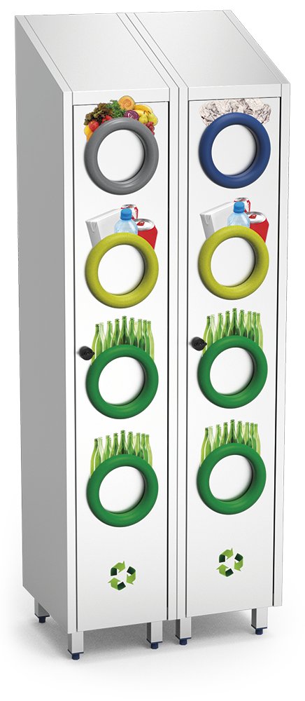 Contenedor de reciclaje vertical Fricosmos