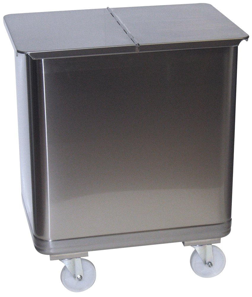 Contenedor inox con tapa y ruedas especial panadería Fricosmos