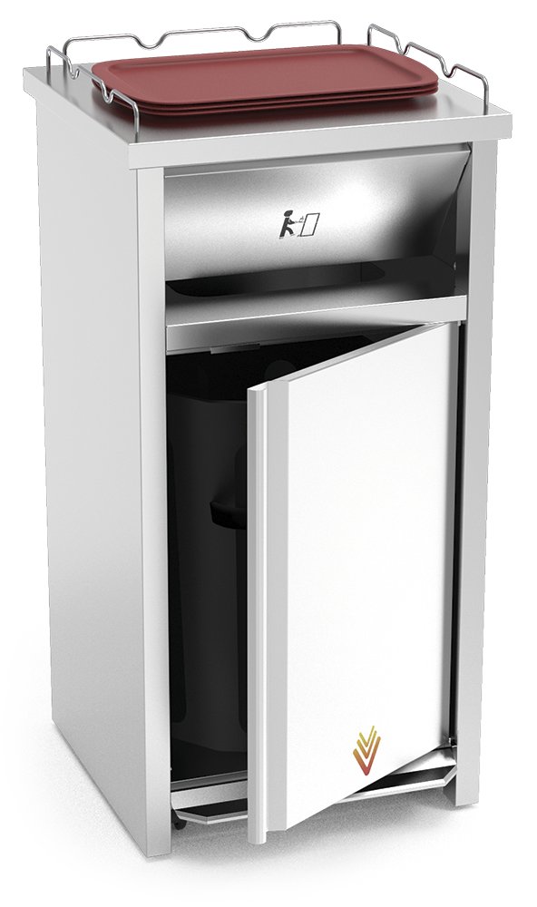 Contenedor inox para vaciado de bandejas de comida rápida Fricosmos