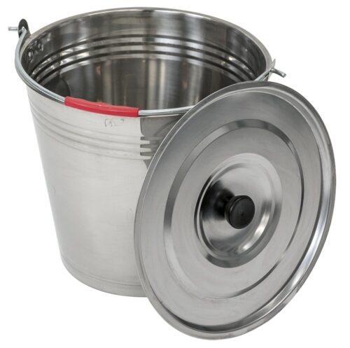 Cubo de acero inoxidable con tapa 15 l Serie GO Fricosmos