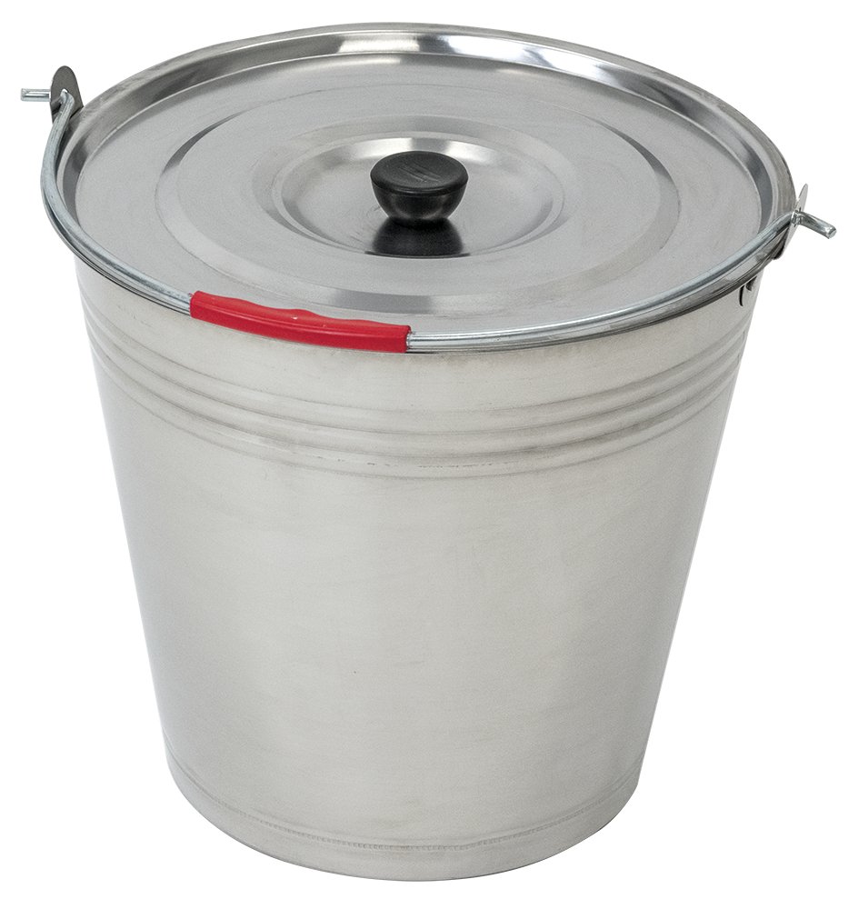 Cubo de acero inoxidable con tapa 15 l Serie GO Fricosmos
