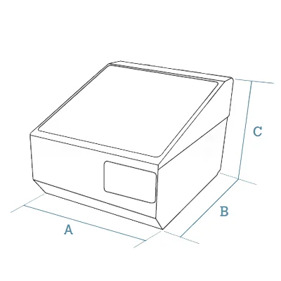 Dimension drawing of the Dibal CL-3 labeller