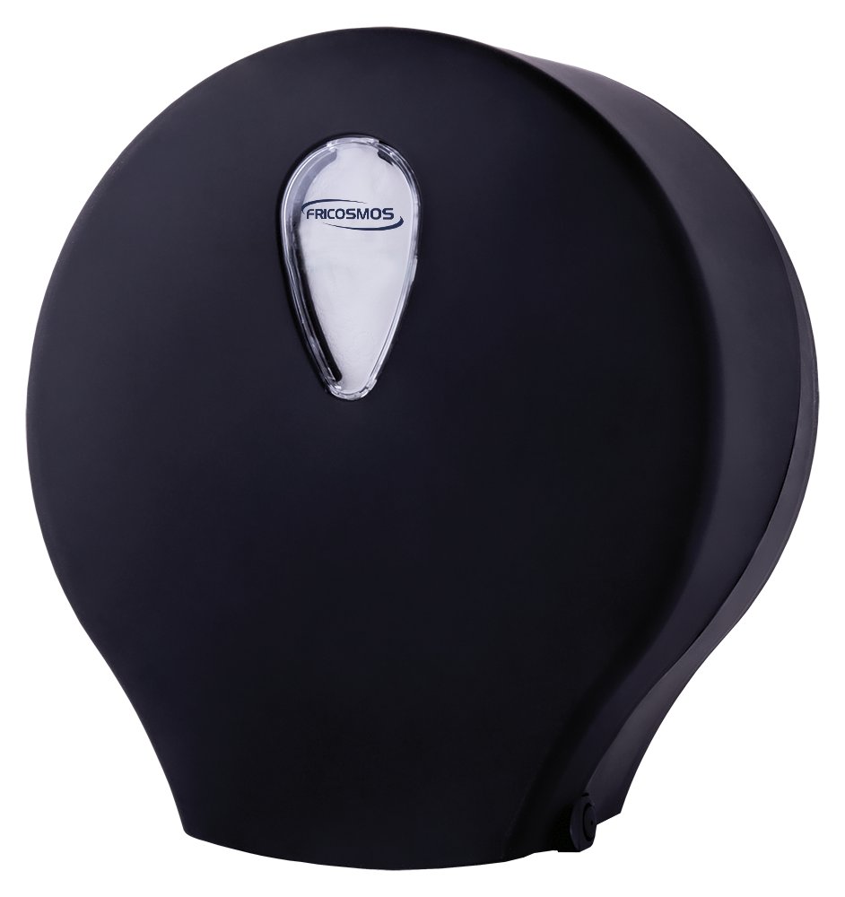 Dispensador de papel higiénico negro mate Serie Black Fricosmos