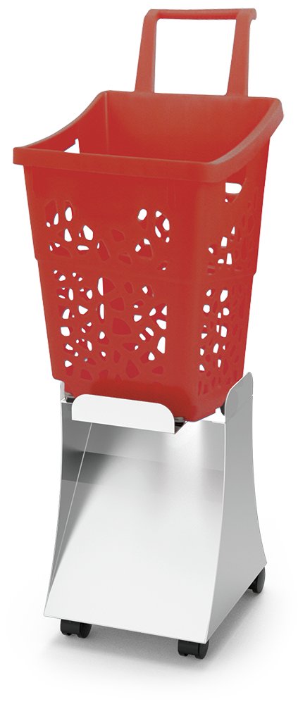 Elevador inox para cesta de supermercado Fricosmos 297x356x467 mm