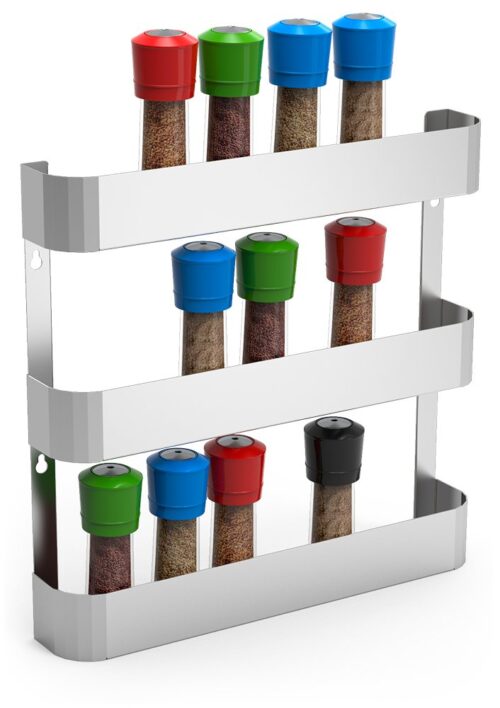 Especiero inox con tres niveles Fricosmos