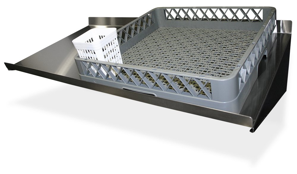 Estante inox mural inclinado para cestas de lavavajillas Fricosmos 1550x488x248 mm