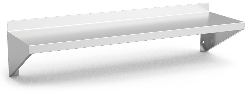 Estante mural con cartelas inox compacto Fricosmos 1000x300x245 mm
