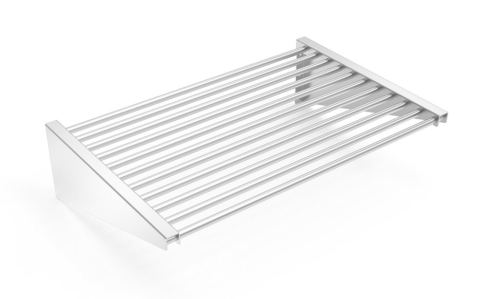 Estante mural inox de tubo Fricosmos 750x300x200 mm
