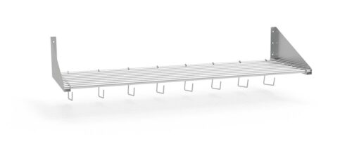 Estante mural inox porta barquetas Fricosmos 1200x400x110 mm