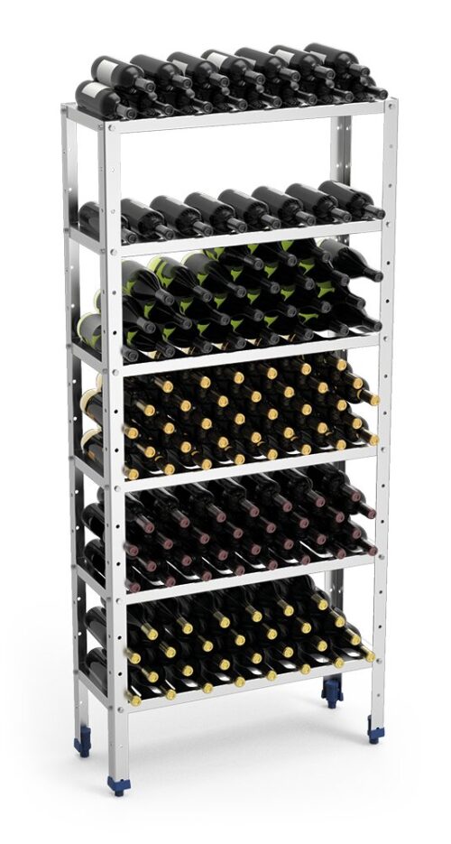 Estantería inox para almacenaje de vino Fricosmos 1000 mm