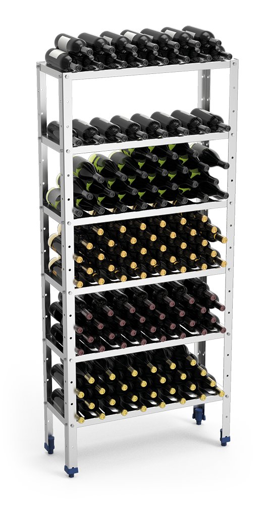 Estantería inox para almacenaje de vino Fricosmos 1000 mm
