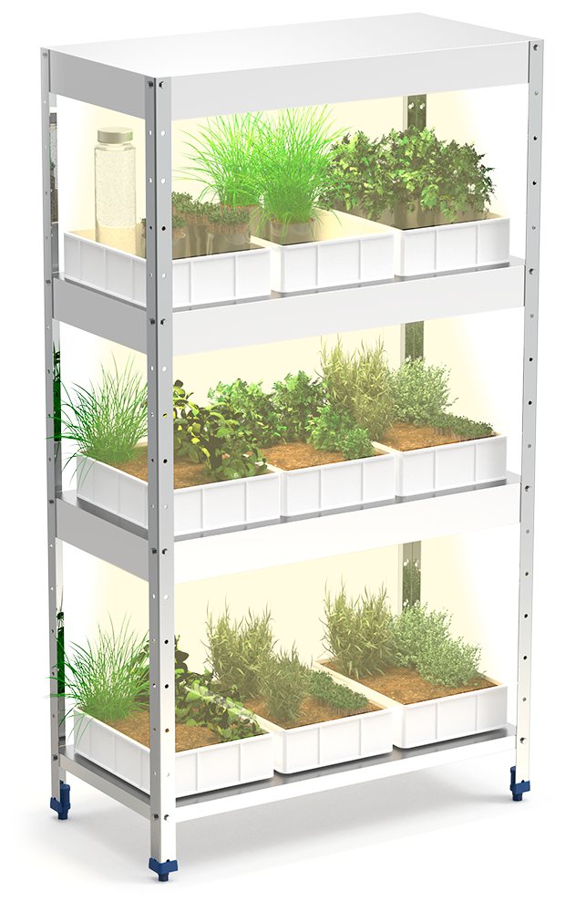 Estantería para huerto de interior vertical Grow Farming Fricosmos 1400x500x1750 mm