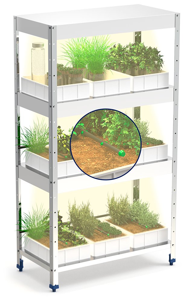 Estantería para huerto de interior vertical Grow Farming Fricosmos 1400x500x1750 mm