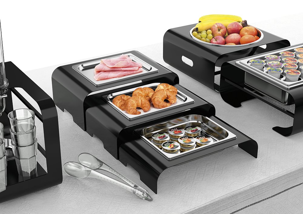 Expositor de bandejas neutro Línea Buffet Smart Fricosmos 483x338x150 mm