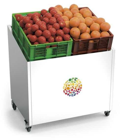 Expositor de frutas y verduras inox con ruedas Fricosmos