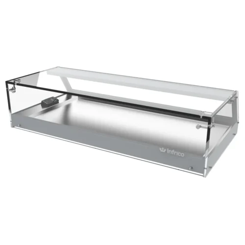 Expositor refrigerado encastrable Infrico VEB 4 CP de cristal recto