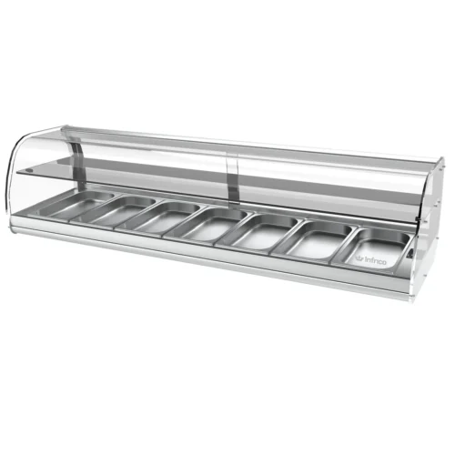 Infrico VET 7 DP GR refrigerated tapas display case (drop-in) with two tiers