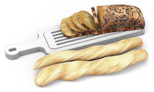 Fibra panera con mango y recogemigas Fricosmos 580x150x30 mm