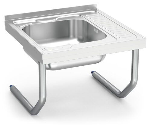 Fregadero colgante con palomillas escurridor derecha Serie 6.6 Compact Fricosmos 600x600 mm