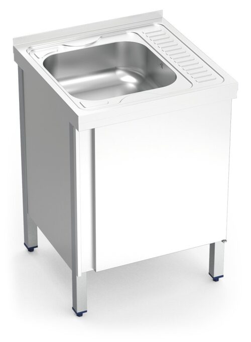 Fregadero con puerta abatible escurridor derecha Serie 6.6 Compact Fricosmos 600x600 mm